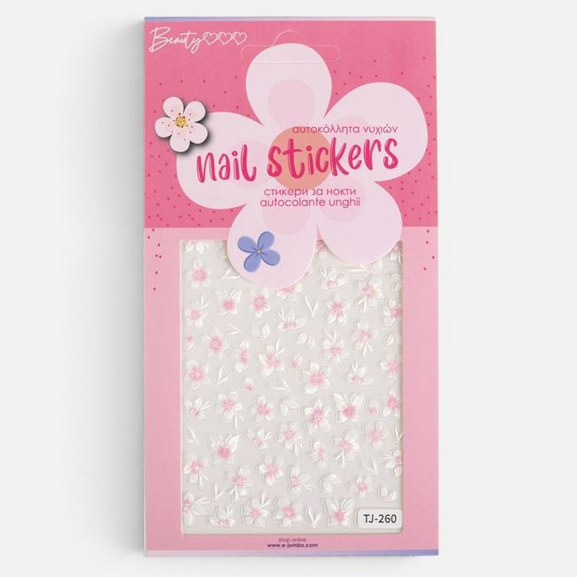 Autocolante pentru Unghii cu Model Flori Pastel [3]