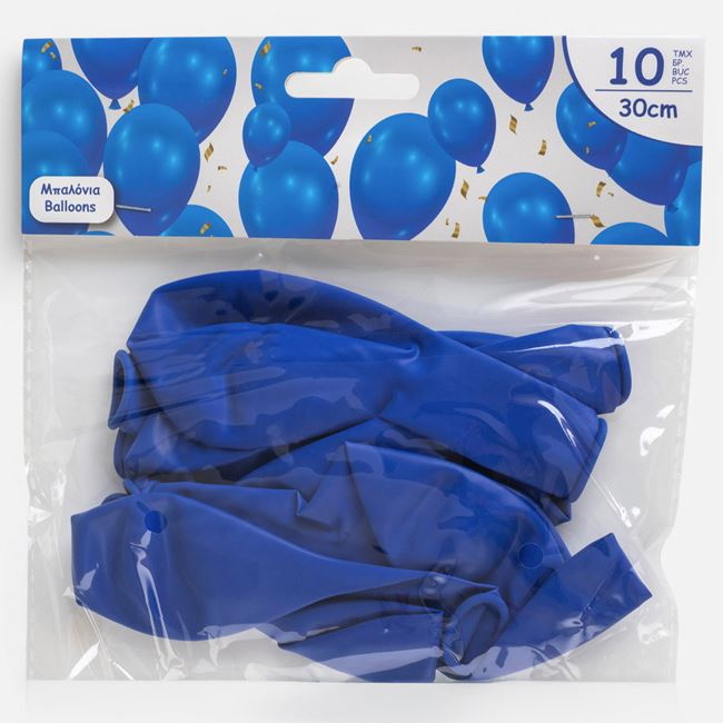 Set 10 Baloane Albastre din Latex, 30 cm [3]