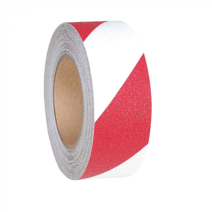 Banda Adeziva Antiderapanta, Alb-Rosu, pentru Scari/Trepte Interior/Exterior, Multisuprafete, Rezistenta la Apa, Lungime 5 m, Latime 5 cm, CBD CORAL BEST DEALS [4]