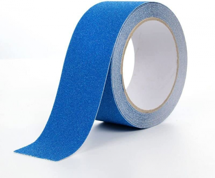 Banda Adeziva Antiderapanta, Albastru, pentru Scari/Trepte Interior/Exterior, Multisuprafete, Rezistenta la Apa, Lungime 5 m, Latime 5 cm, CBD CORAL BEST DEALS [6]