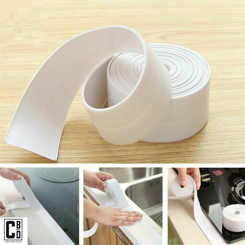 Banda Adeziva Antistropi pentru Izolare si Etansare Chiuveta, Plita, Cada si Cabina de Dus, 3.2m x 3.8cm, Premium Universal, Gri, CBD CORAL BEST DEALS 180 g [5]