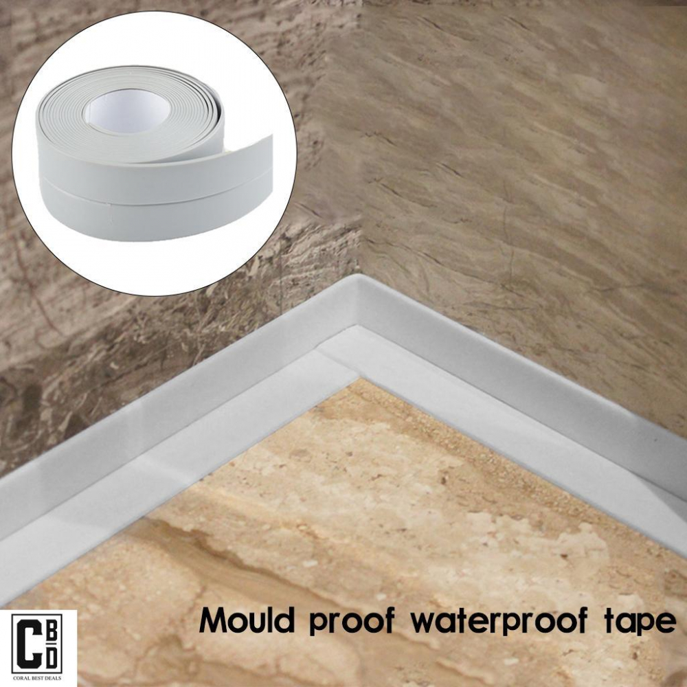 Banda Adeziva Antistropi pentru Izolare si Etansare Chiuveta, Plita, Cada si Cabina de Dus, 3.2m x 3.8cm, Premium Universal, Gri, CBD CORAL BEST DEALS 180 g [6]