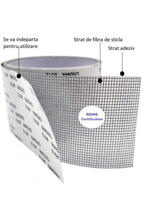 Bandă Adezivă Fibră de Sticlă pentru Plase Țânțari - CBD CORAL BEST DEALS [2]