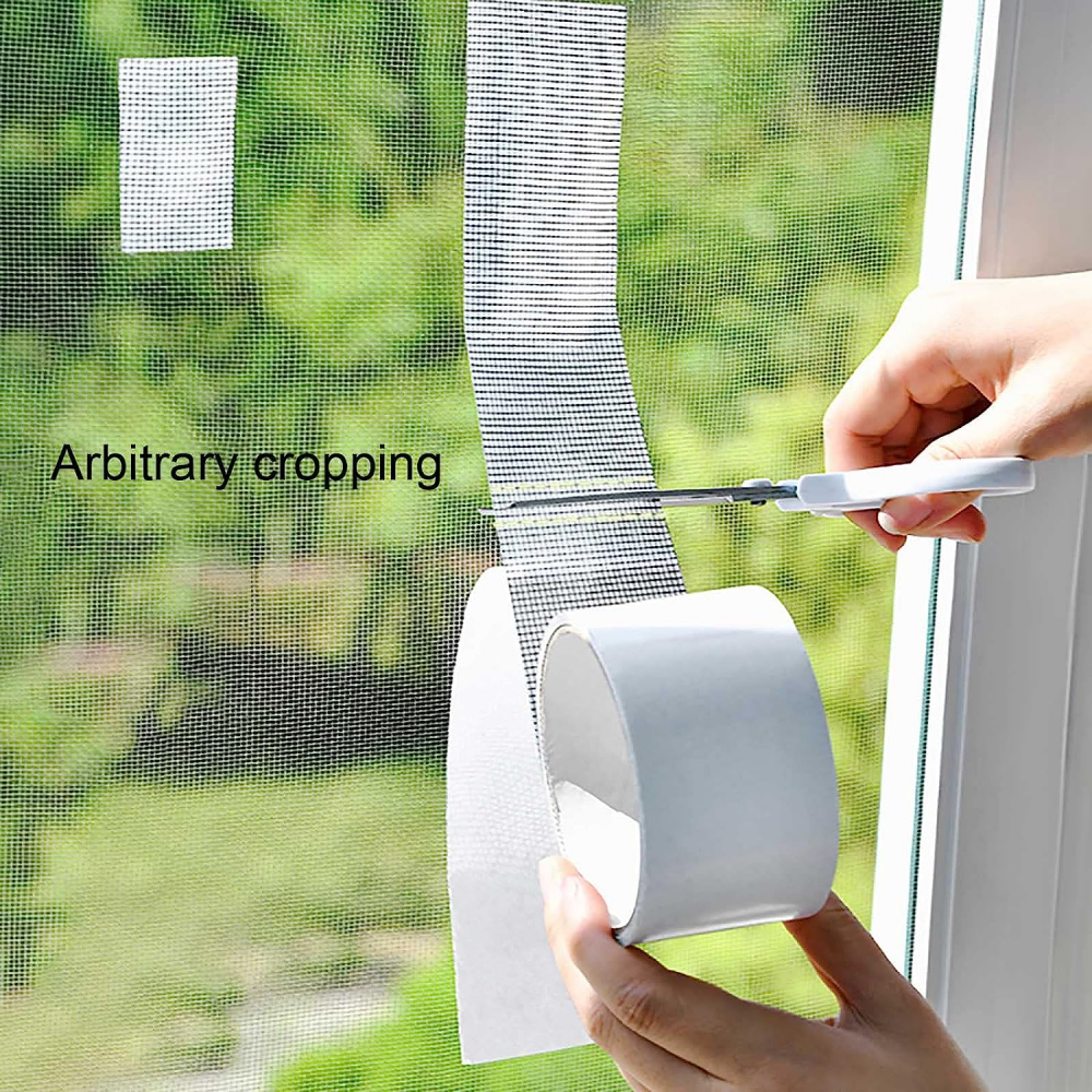 Banda Adeziva din Fibra de Sticla, pentru Reparare Plase de Tantari, Premium, 5 x 180 cm, Negru, CBD CORAL BEST DEALS [8]