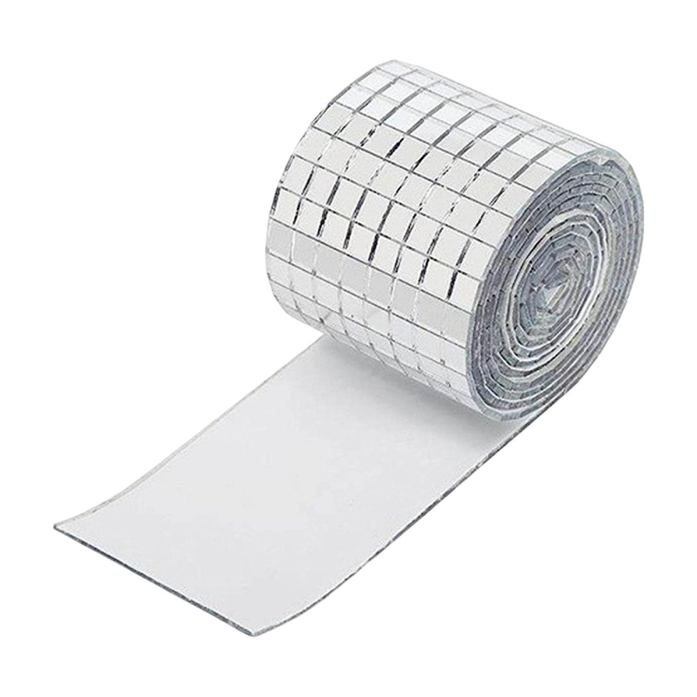 Banda Adeziva din Oglinda, Dimensiune 4 x 100 cm, pentru Home Design si Decor Obiecte, 1024 Bucati, Culoare Argintiu, CBD CORAL BEST DEALS 100 g [1]