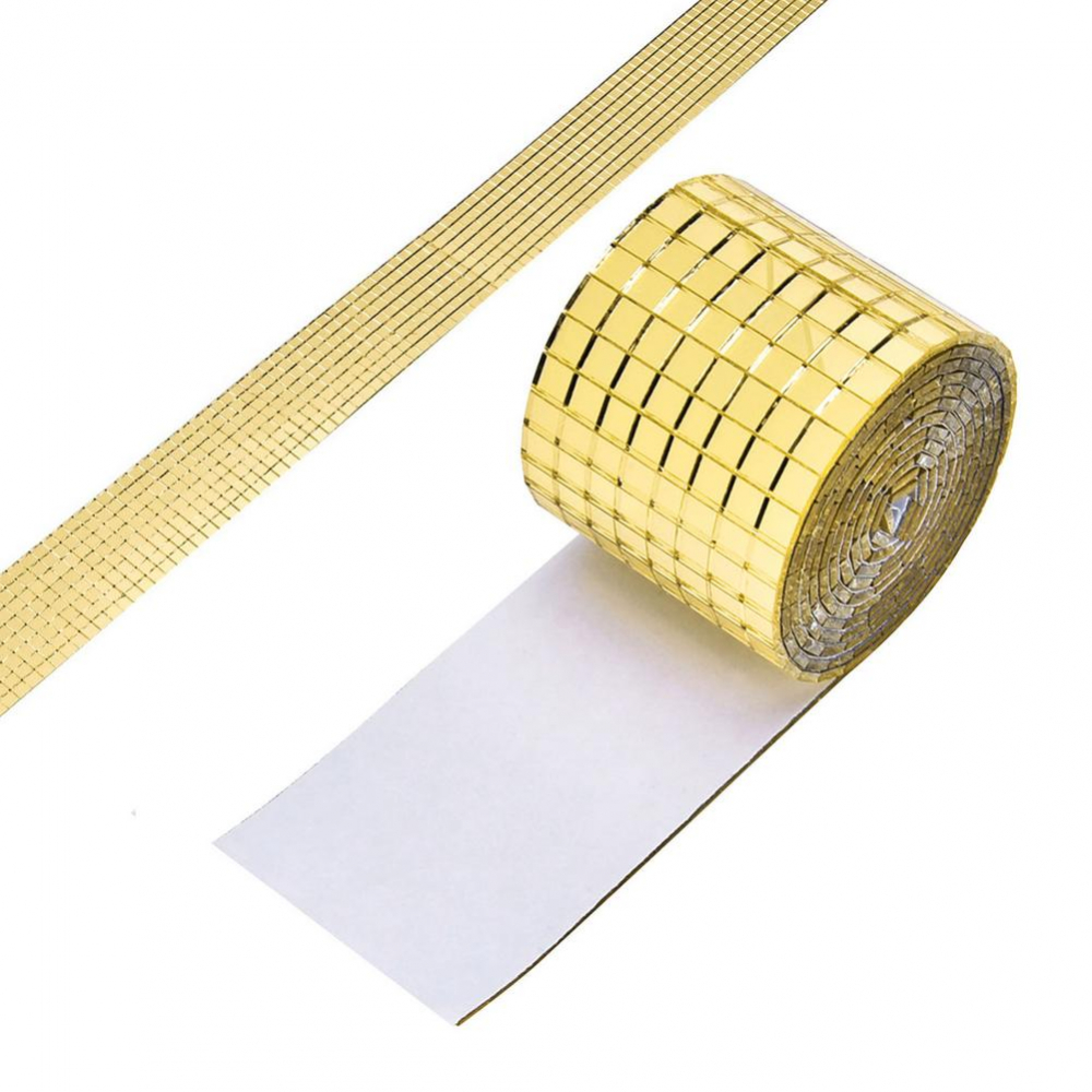 Banda adeziva cu efect de oglinda, 4 x 100 cm, pentru decor interior [6]