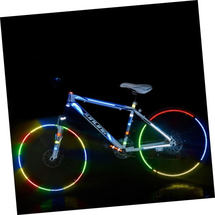 Banda Autoadeziva Fosforescenta Albastru pentru Tuning Masina, Motocicleta, pentru Decorare Bicicleta si Trotineta, pentru Semnalizare si Vizibilitate Sporita in Trafic, Adeziv Puternic si Rezistent,  [6]