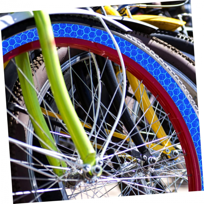 Banda Autoadeziva Fosforescenta Albastru pentru Tuning Masina, Motocicleta, pentru Decorare Bicicleta si Trotineta, pentru Semnalizare si Vizibilitate Sporita in Trafic, Adeziv Puternic si Rezistent,  [9]