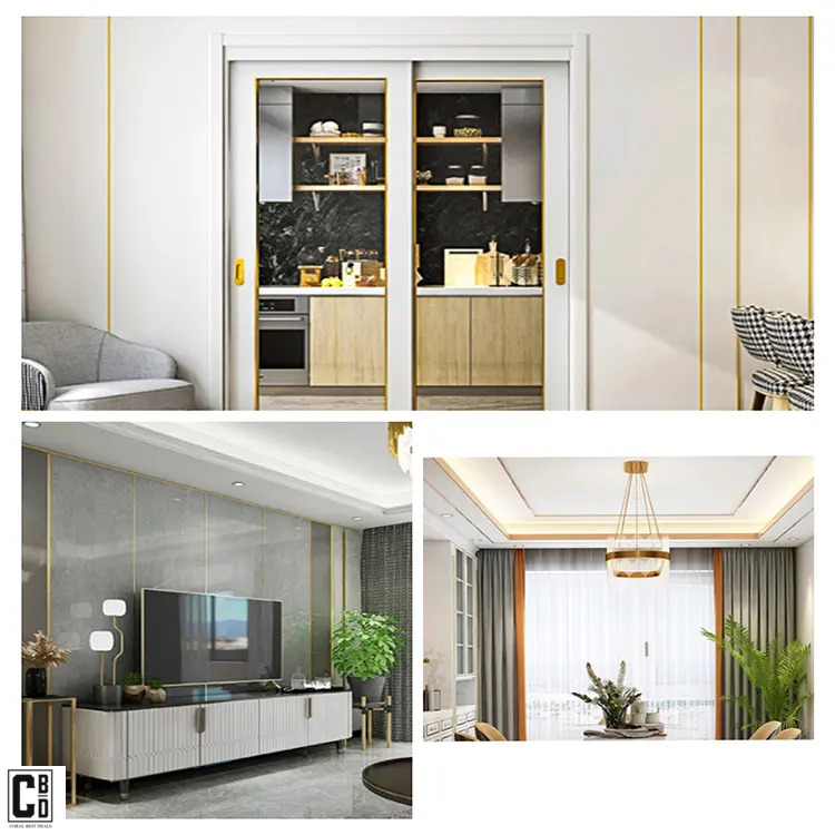 Bandă Gold lucioasă pentru mobilier și decor interior, autoadezivă, 2 cm x 5 m [4]