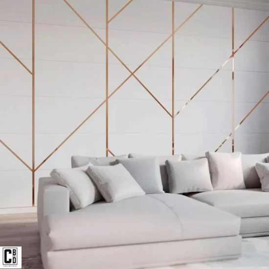 Bandă Gold lucioasă pentru mobilier și decor interior, autoadezivă, 2 cm x 5 m [17]