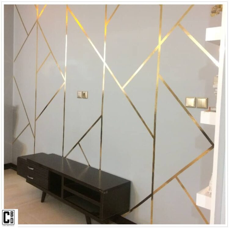 Bandă Gold lucioasă pentru mobilier și decor interior, autoadezivă, 2 cm x 5 m [13]