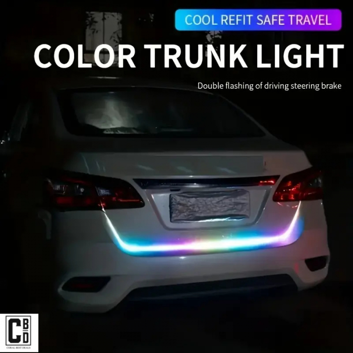 Banda LED Auto Activa 5 in 1 pentru Portbagaj: Semnalizare Dinamica, Stop, Avarie, Marsarier si Pozitie - 120 cm, CBD CORAL BEST DEALS [7]