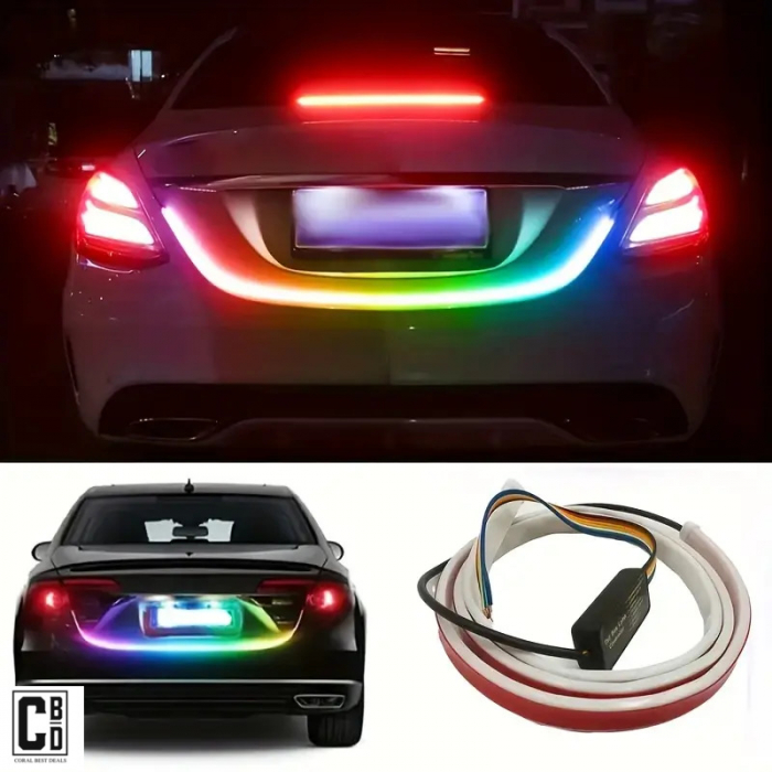 Banda LED Auto Activa 5 in 1 pentru Portbagaj: Semnalizare Dinamica, Stop, Avarie, Marsarier si Pozitie - 120 cm, CBD CORAL BEST DEALS [11]