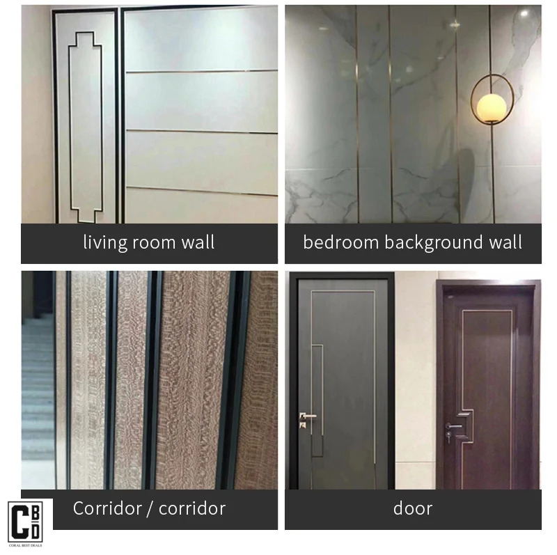 Bandă neagră pentru contur decorativ, autoadezivă, efect oglindă, 2 cm x 5 m [2]