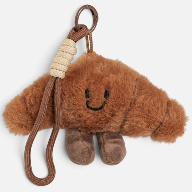 Breloc Charm Croissant din Pluș Maro, 10 cm [2]