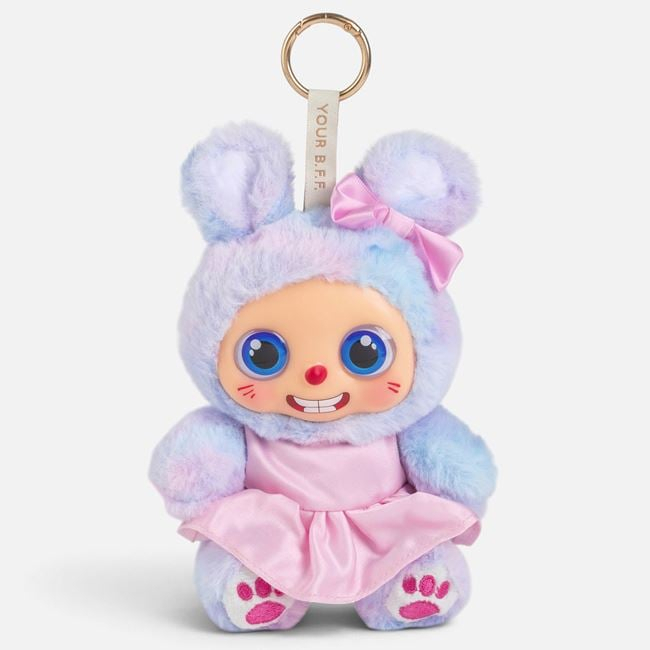 Breloc Charm Ursuleț Bubu din Pluș, Nuanțe Lila, 15 cm [2]