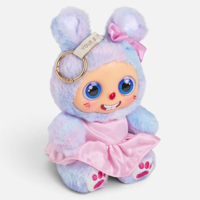 Breloc Charm Ursuleț Bubu din Pluș, Nuanțe Lila, 15 cm [3]