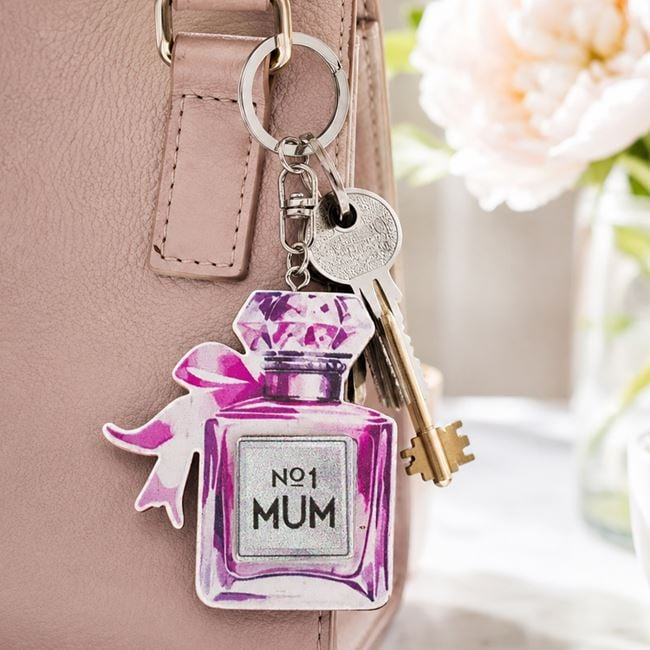 Breloc No. 1 Mum roz mov în formă de parfum [2]