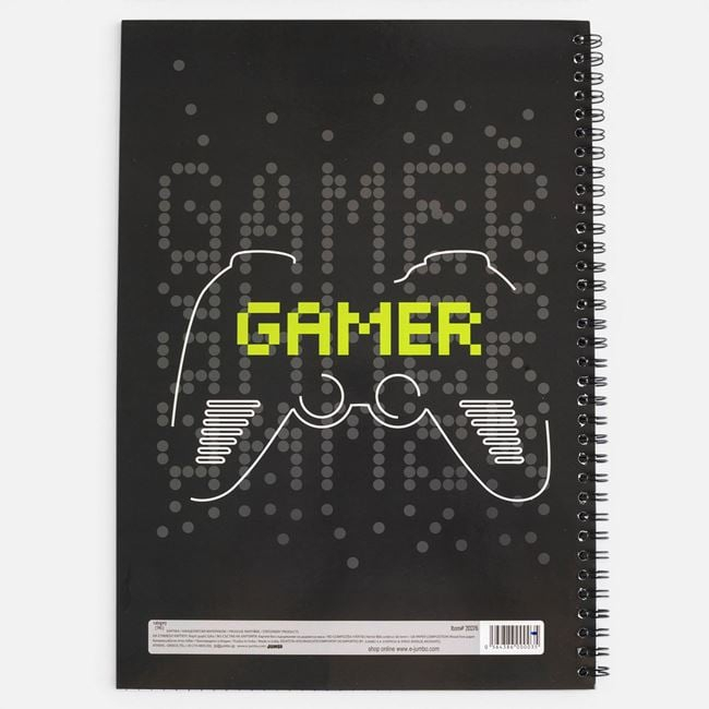 Caiet A4 Matematică cu Spirală Copertă cu Model Gamer Next Level & 2 Materii – 64 File [3]