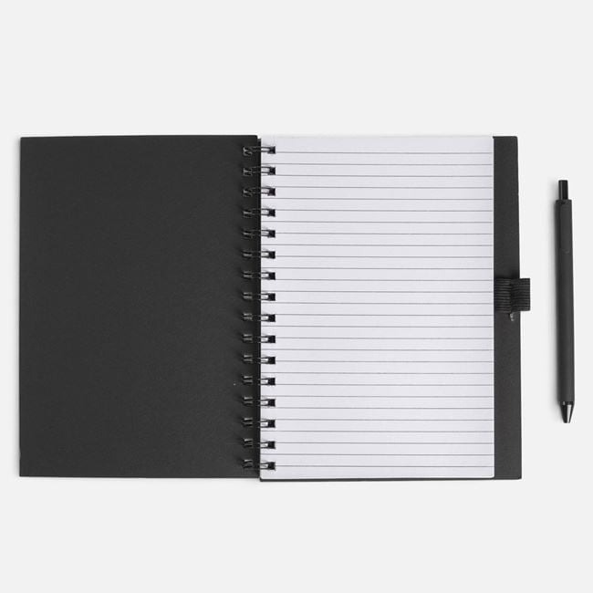 Caiet A5 cu 2 Materii, Negru, 80 File, Pix Inclus [2]