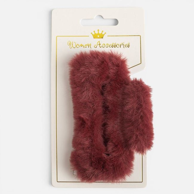 Clama Păr Pufoasa Bordo 9cm [3]