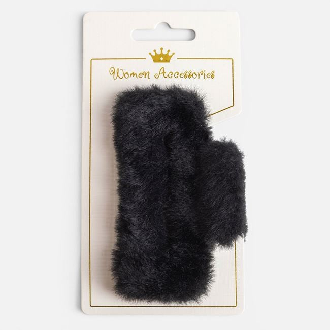Clama Păr Pufoasa Neagră 9cm [3]