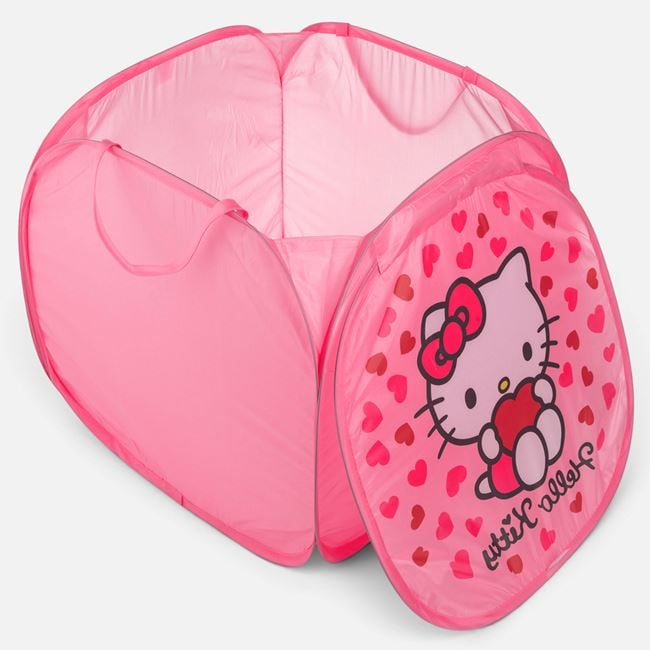 Coș Pliabil Hello Kitty cu Capac, Roz, 45x45x45 cm [3]