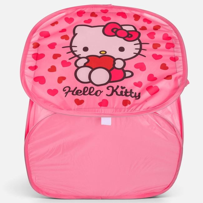 Coș Pliabil Hello Kitty cu Capac, Roz, 45x45x45 cm [4]