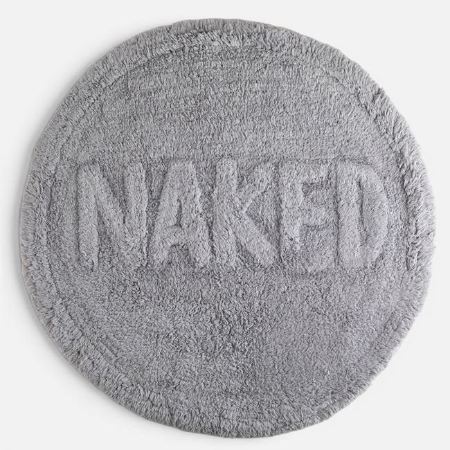 Covoraș Baie Gri din Bumbac „Naked” Ø60 cm [2]