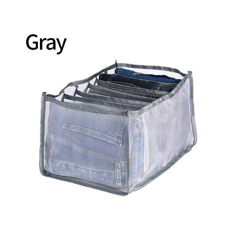 Cutie cu Plasa Textila, Corp cu 7 Compartimente si Lungime 36cm x latime 14cm x Inaltime 12cm, pentru Organizat Lenjerie de, Gri, CBD CORAL BEST DEALS Gri 36 cm [2]