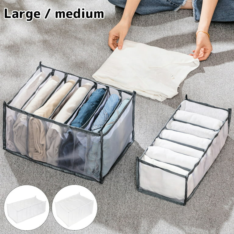 Cutie cu Plasa Textila, Corp cu 7 Compartimente si Lungime 36cm x latime 14cm x Inaltime 12cm, pentru Organizat Lenjerie de, Gri, CBD CORAL BEST DEALS Gri 36 cm [6]