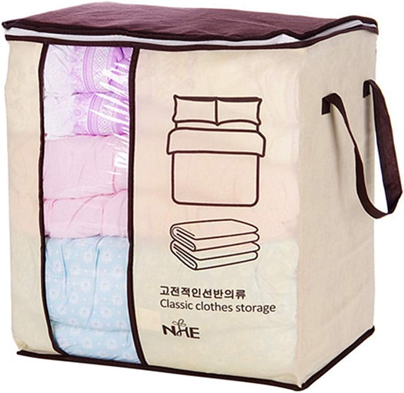 Cutie Textila, pentru Depozitarea si Transportul Hainelor si a Materialelor Textile cu Maner, 46 x 47 x 30 cm, CBD CORAL BEST DEALS Maro 47 cm [1]