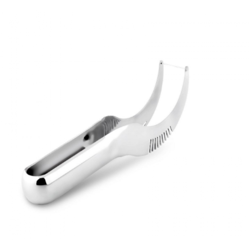 Cutit Feliator 2in1 cu Functie de Cleste, pentru Taiat si Servit Pepene Rosu si Galben, Inox, 22 cm, Premium, CBD CORAL BEST DEALS [1]