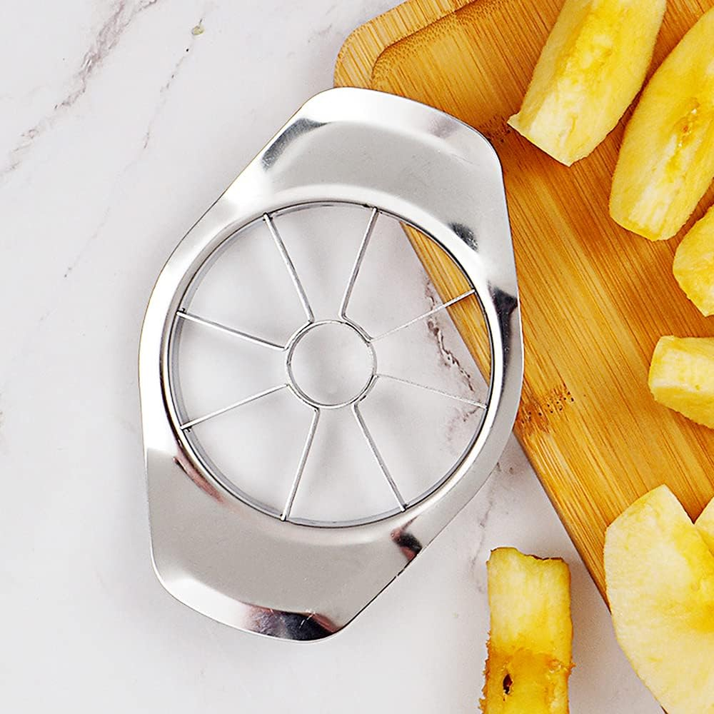 Cutit Feliator Fructe in 8 Felii Egale, pentru Taiat Mere si Pere, din Inox, Premium, Argintiu, Universal, CBD CORAL BEST DEALS [10]