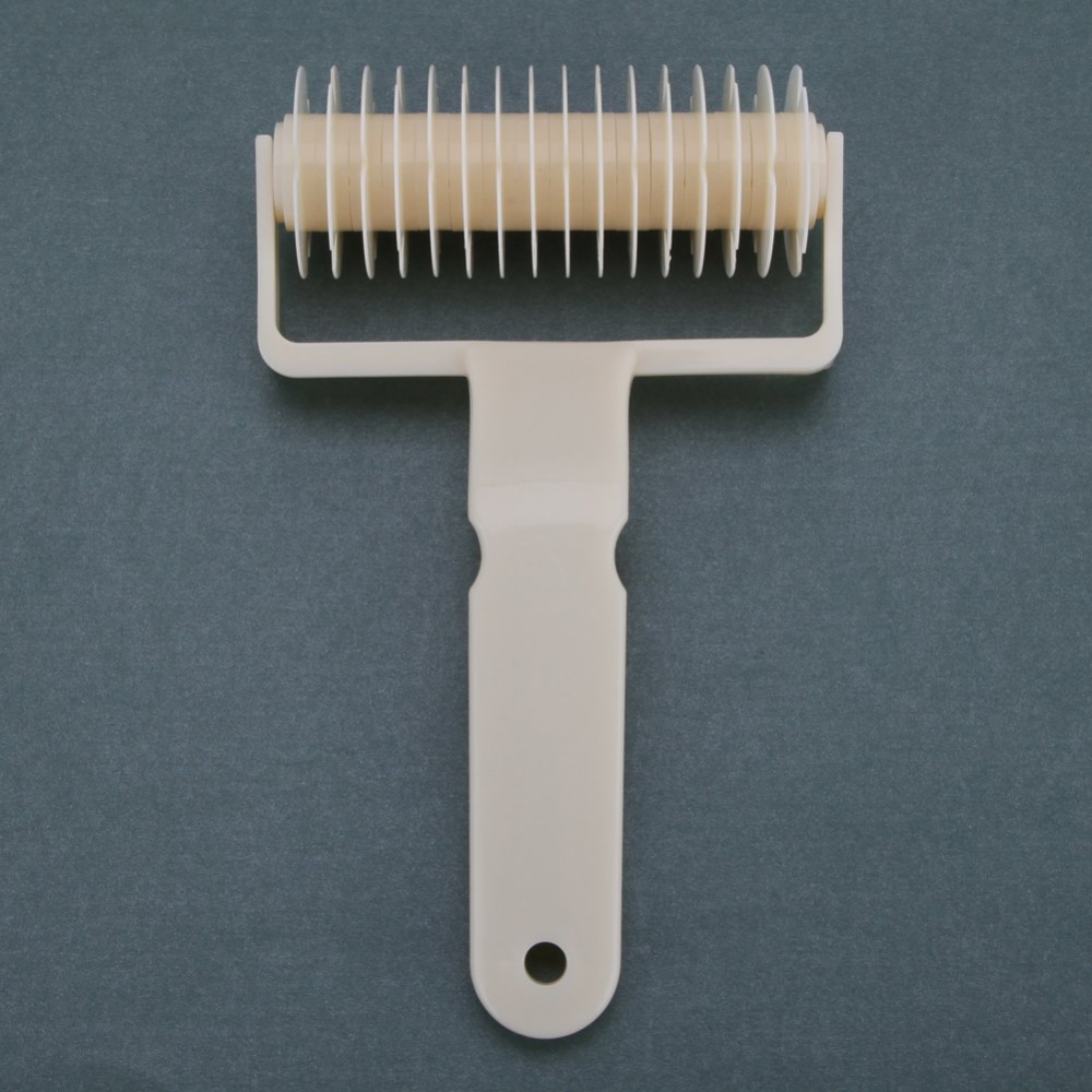 Cutit roller pentru Taiat, modelat Aluat pentru Placinte, Foietaj si Prajituri, PVC, Alb, 10 x 17.5 cm Alb [5]