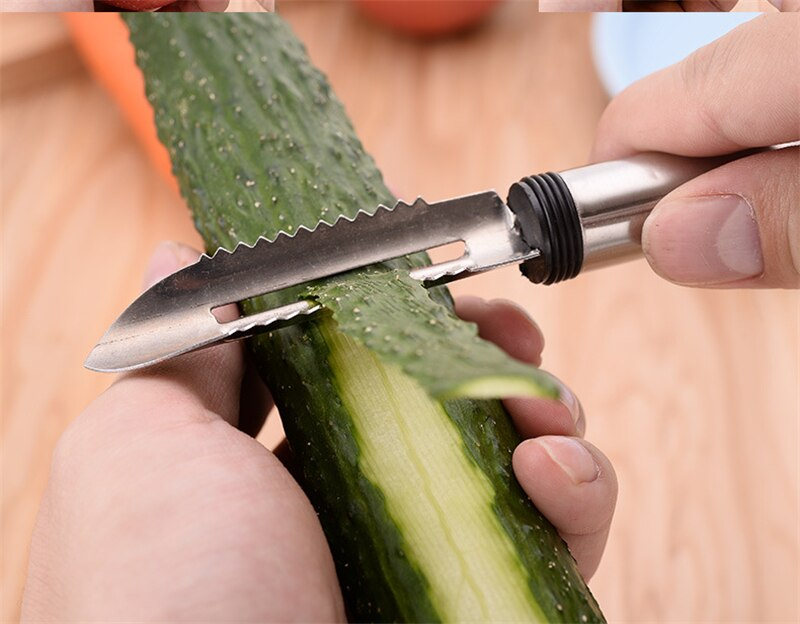 Dispozitiv Peeler, Profesional pentru Taiat, Decojit si Curatat Legume, cu 3 Frunctii, Multifunctional, Argintiu, CBD CORAL BEST DEALS Argintiu [2]