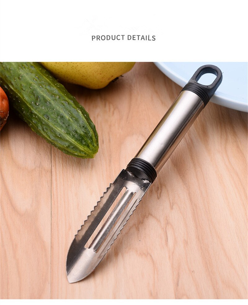 Dispozitiv Peeler, Profesional pentru Taiat, Decojit si Curatat Legume, cu 3 Frunctii, Multifunctional, Argintiu, CBD CORAL BEST DEALS Argintiu [3]