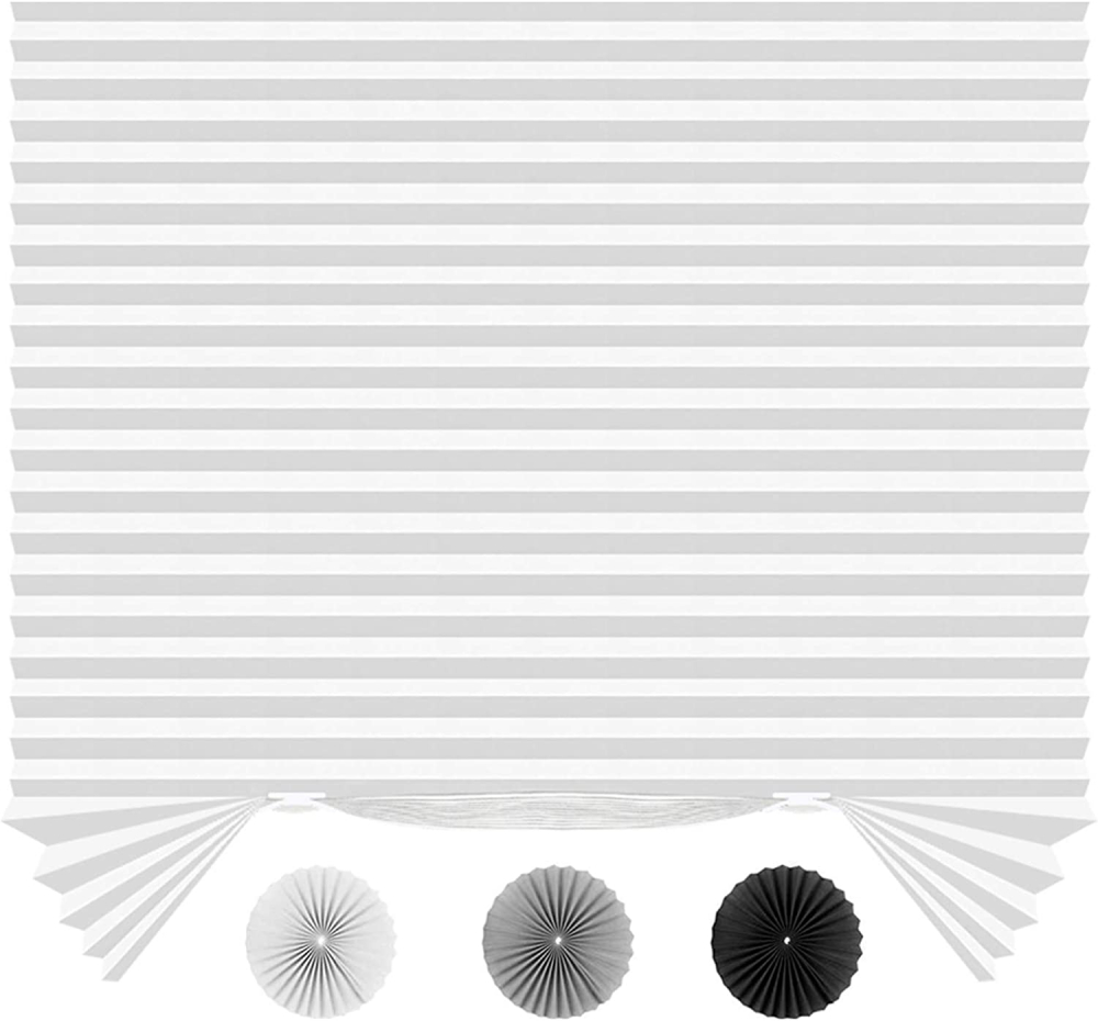 Draperie pentru Fereastra, cu Sistem de Prindere Autoadeziv Inclus, din PVC Textil, 60 x 150 cm Alb [5]