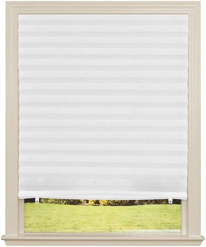 Draperie pentru Fereastra, cu Sistem de Prindere Autoadeziv Inclus, din PVC Textil, 60 x 150 cm Alb [8]
