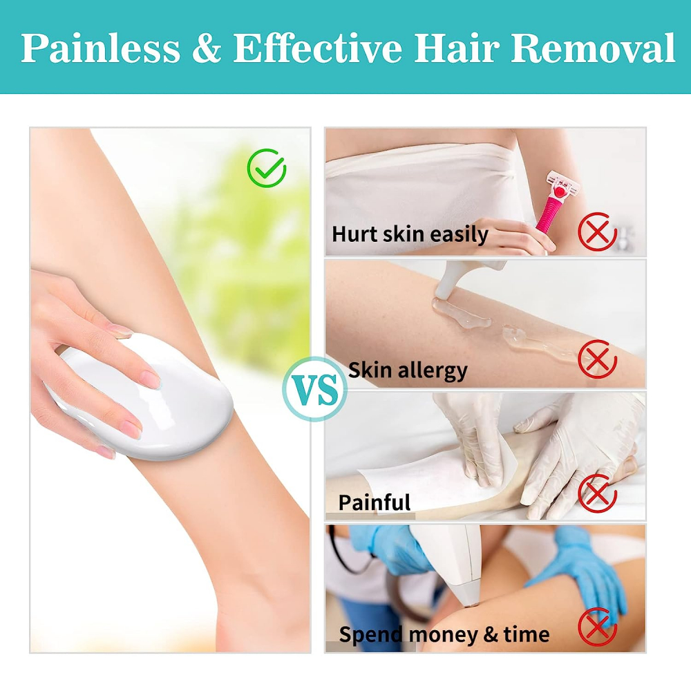 Epilator Nano Glass Reutilizabil pentru Exfoliere și Epilare , Epilator unisex alb fără durere cu cristale Nano Glass [6]