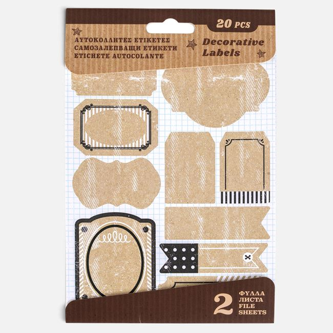 Etichete Autoadezive Fancy Kraft, Set 10 Bucăți [2]