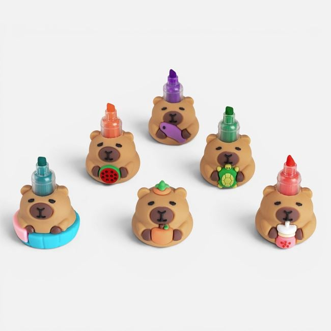 Set Evidențiatoare Fancy Capybara, 5 Culori [3]