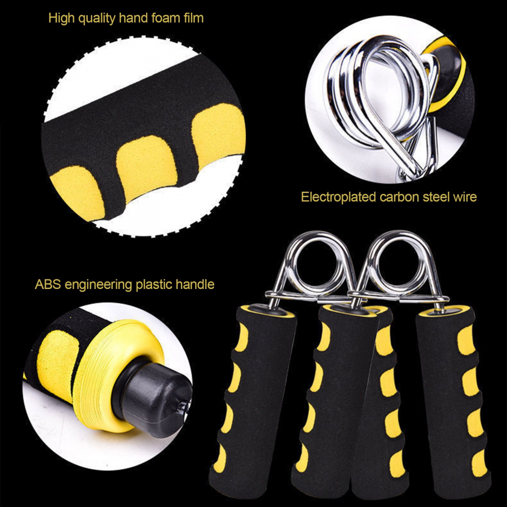 Flexor pentru Tonifiere si Intretinere Muschi Antebrat cu Arc Rezistent din Otel Premium, 135 Kg, Set 2 Bucati, Negru, CBD CORAL BEST DEALS Negru 9.1 cm [3]