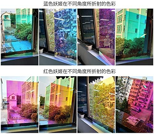 Folie Autoadeziva Pentru Geam Cu Protectie Solara UV, Blue Neon, Model Cameleon Holografic Albastru, Calitate Premium, Dimensiune 200 x 60 cm CBD CORAL BEST DEALS [9]