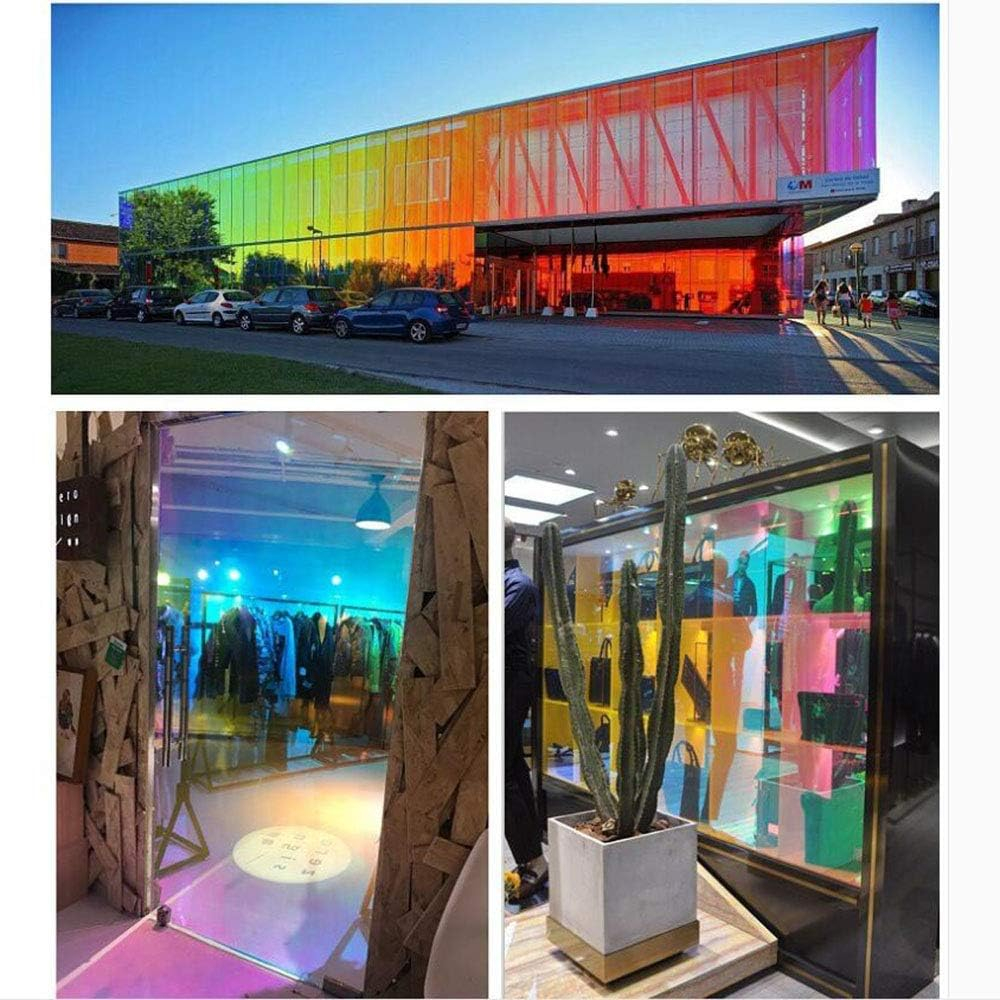 Folie Autoadeziva Pentru Geam Cu Protectie Solara UV, Blue Neon, Model Cameleon Holografic Albastru, Calitate Premium, Dimensiune 200 x 60 cm CBD CORAL BEST DEALS [6]