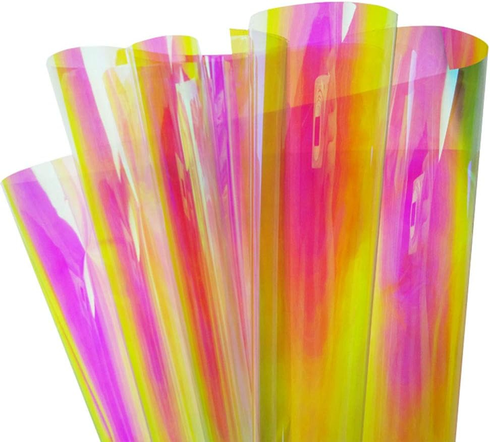 Folie Autoadeziva Pentru Geam Cu Protectie Solara UV, Rosu Neon, Model Cameleon Holografic Rosu, Calitate Premium, Dimensiune 200 x 60 cm CBD CORAL BEST DEALS [8]