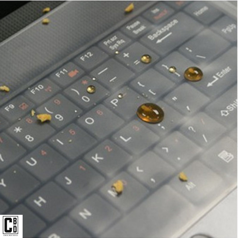 Folie de Protectie pentru Tastatura Laptop, din Silicon Transparent, Reutilizabila, Dimensiune Universala, CBD CORAL BEST DEALS [9]