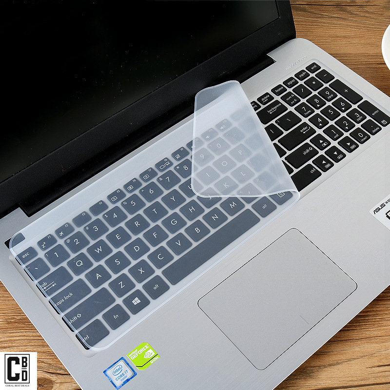 Folie de Protectie pentru Tastatura Laptop, din Silicon Transparent, Reutilizabila, Dimensiune Universala, CBD CORAL BEST DEALS [13]