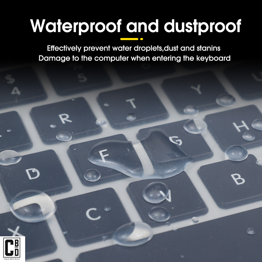 Folie de Protectie pentru Tastatura Laptop, din Silicon Transparent, Reutilizabila, Dimensiune Universala, CBD CORAL BEST DEALS [7]