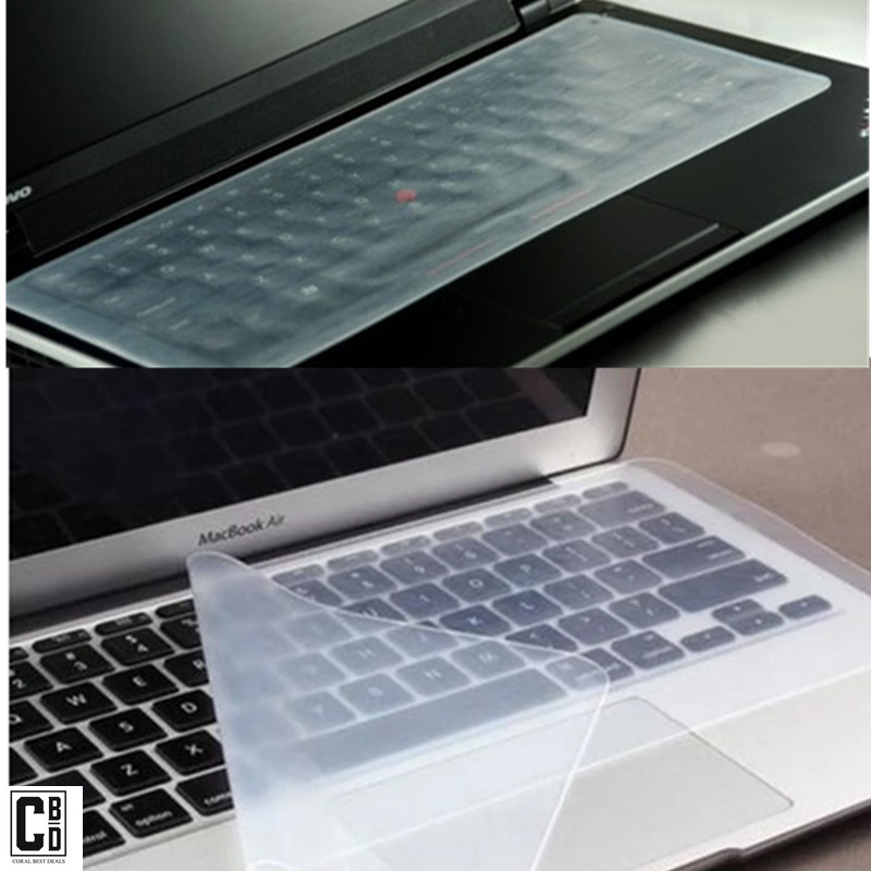 Folie de Protectie pentru Tastatura Laptop, din Silicon Transparent, Reutilizabila, Dimensiune Universala, CBD CORAL BEST DEALS [15]